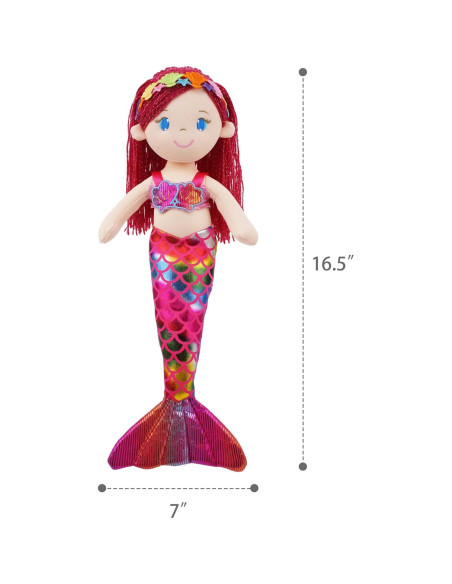 Muñeca Sirena Aurelia Jardín de Junio 41.9 cm Suave Muñeca Sirena Aurelia Jardín de Junio 41.9 cm Suave