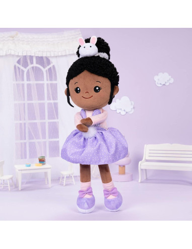 Muñeca de Peluche OUOZZZ Conejo Afroamericano 38 cm