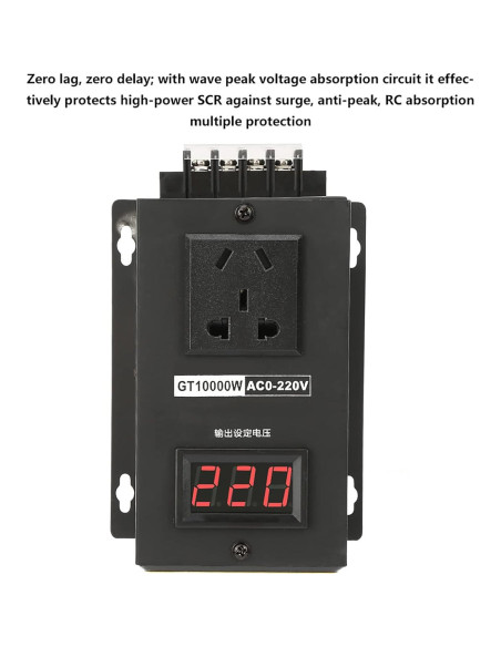 Regulador de Voltaje AC 220V Vikye GT10000W Ajustable Regulador de Voltaje AC 220V Vikye GT10000W Ajustable