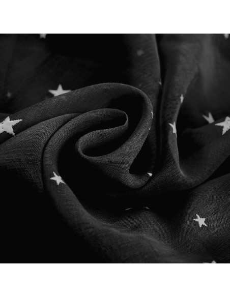 Cortinas Transparentes Eimilaly 2 Paneles 160 cm Estrellas Cortinas Transparentes Eimilaly 2 Paneles 160 cm Estrellas