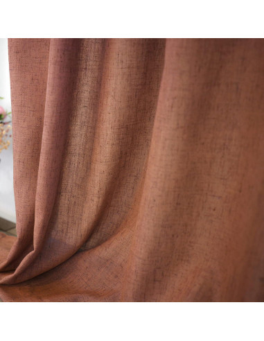 Cortinas KOUFALL Terracota 2 Paneles 52x213 cm Lino