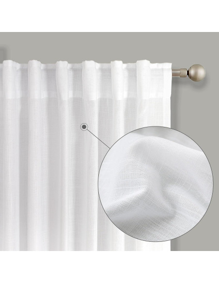 Cortinas Transparentes KOUFALL 2 Paneles 52x213 cm Blancas Cortinas Transparentes KOUFALL 2 Paneles 52x213 cm Blancas