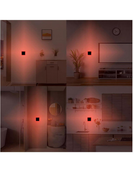 Luz Nocturna LED KINUR 6 Pack Roja con Sensor Crepúsculo Luz Nocturna LED KINUR 6 Pack Roja con Sensor Crepúsculo