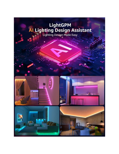 Tira LED Inteligente Lepro SE1 AI 5m RGB Control APP Tira LED Inteligente Lepro SE1 AI 5m RGB Control APP