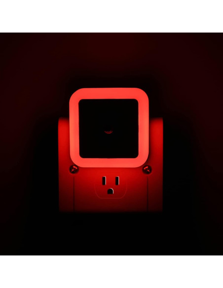 Luz Nocturna LED KINUR 6 Pack Roja con Sensor Crepúsculo Luz Nocturna LED KINUR 6 Pack Roja con Sensor Crepúsculo