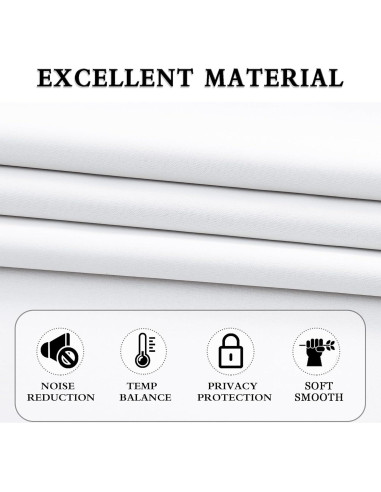 Cortinas Opacas DONREN 2 Paneles 52x36 cm Blanco Puro
