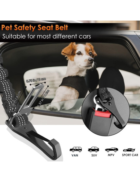 Cinturón de Seguridad para Perros SlowTon Ajustable 2 en 1 Cinturón de Seguridad para Perros SlowTon Ajustable 2 en 1