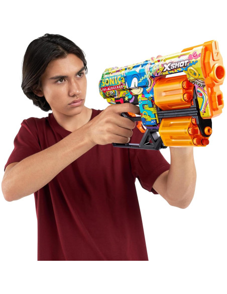 X-Shot Skins Dread Sonic Hyper Spike Blaster con 24 Dardos X-Shot Skins Dread Sonic Hyper Spike Blaster con 24 Dardos