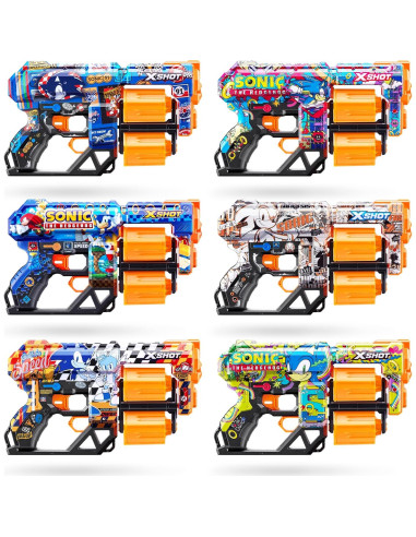 X-Shot Skins Dread Sonic Hyper Spike Blaster con 24 Dardos