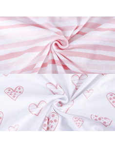 Sábanas para Cuna Biloban 2 Piezas 100% Algodón Rosa 2