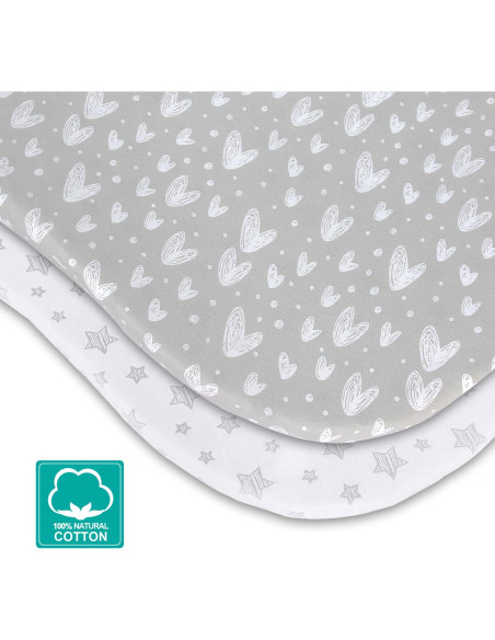 Sábanas para Cuna Biloban 4moms Breeze Plus 100% Algodón Sábanas para Cuna Biloban 4moms Breeze Plus 100% Algodón
