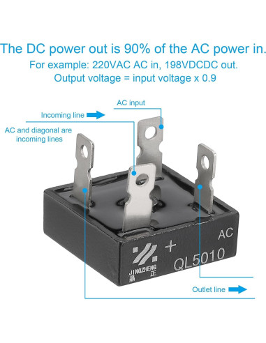 Diodo Rectificador PATIKIL 50A 1000V 2 Pcs Silicio