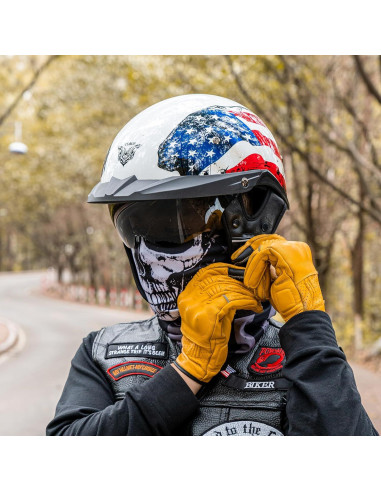 Casco de Media Cara VCOROS VHF04 con Visera Solar M