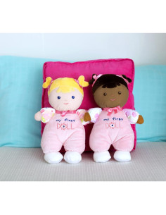 Muñeca Suave Baby Starters 25cm Rubia con Bordado 2