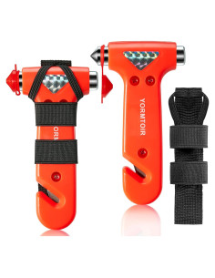 Martillo de Seguridad YORMTOIR para Automóvil - Cortador de Cinturón y Rompedor de Cristales