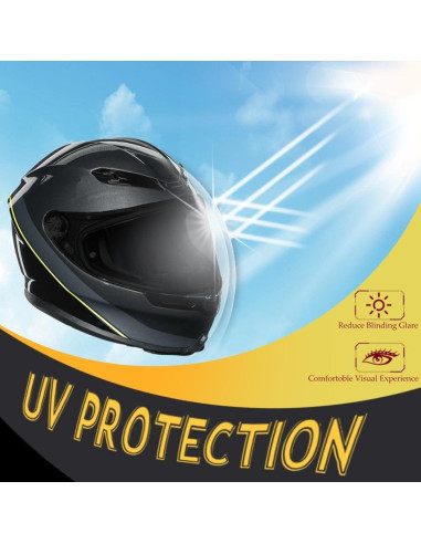 Visera de Casco BSTOP K6 Plata UV para Uso Diurno