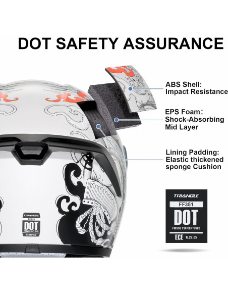 Casco Integral TRIANGLE FF351 Doble Visor Solar Mediano Casco Integral TRIANGLE FF351 Doble Visor Solar Mediano