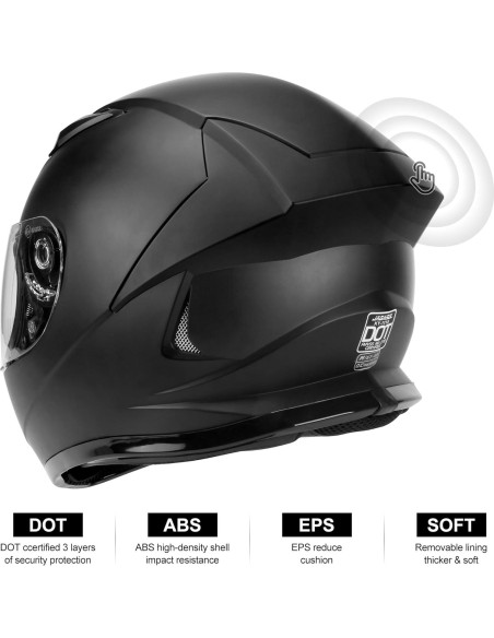 Casco de motocicleta JAGASOL XL Negro mate con visera extra Casco de motocicleta JAGASOL XL Negro mate con visera extra