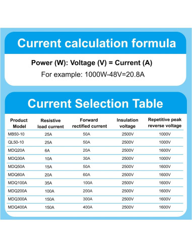 Diodo Rectificador PATIKIL 50A 1000V 2 Pcs Silicio