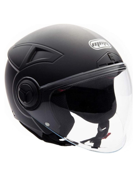Casco Abierto MMG Blaze Negro Mate Mediano DOT Casco Abierto MMG Blaze Negro Mate Mediano DOT