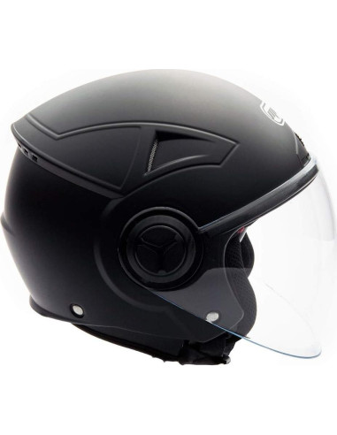 Casco Abierto MMG Blaze Negro Mate Mediano DOT