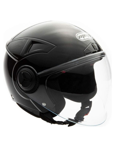 Casco Abierto MMG Blaze Negro Brillante Grande DOT