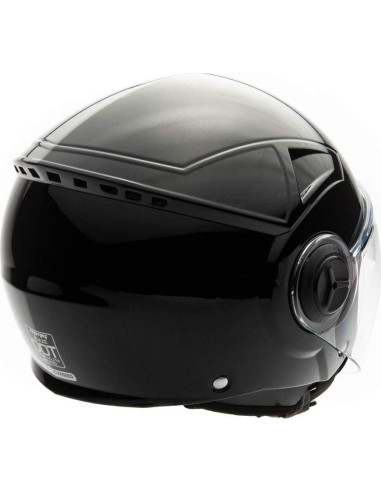 Casco Abierto MMG Blaze Negro Brillante Grande DOT