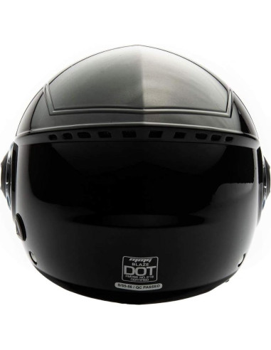 Casco Abierto MMG Blaze Negro Brillante Grande DOT