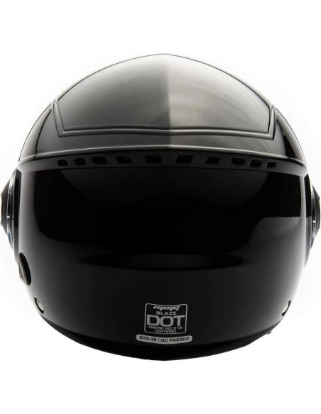 Casco Abierto MMG Blaze Negro Brillante Grande DOT Casco Abierto MMG Blaze Negro Brillante Grande DOT