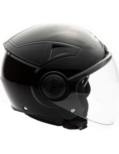 Casco Abierto MMG Blaze Negro Brillante Grande DOT