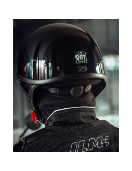 Casco Motocicleta ILM-205V Negro Brillante XL Aprobado DOT Casco Motocicleta ILM-205V Negro Brillante XL Aprobado DOT