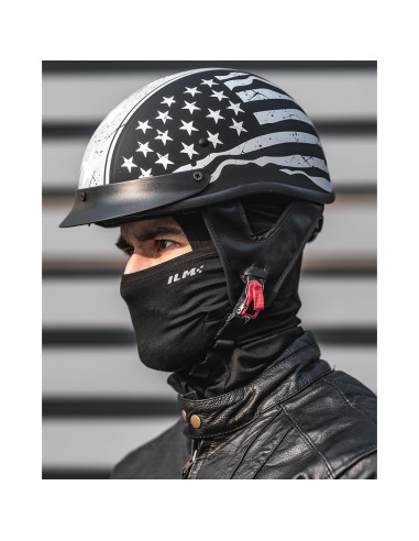 Casco Motocicleta ILM 205V Grande Bandera Patriótica
