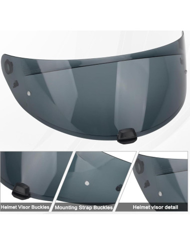 Visera de Casco RIDLOG HJ-31 Tinte UV para Motocicleta