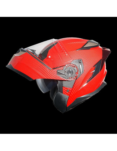 Casco Modular 1Storm HJA119 XL Fibra Carbono Doble Lente