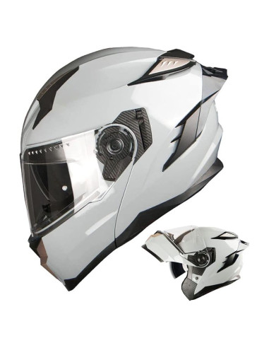 Casco Modular 1Storm HJA119 para Motocicleta Gris Cemento
