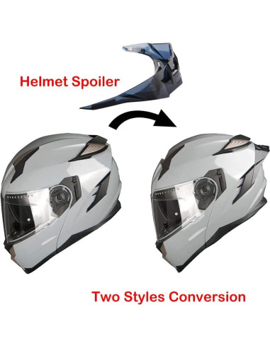 Casco Modular 1Storm HJA119 para Motocicleta Gris Cemento