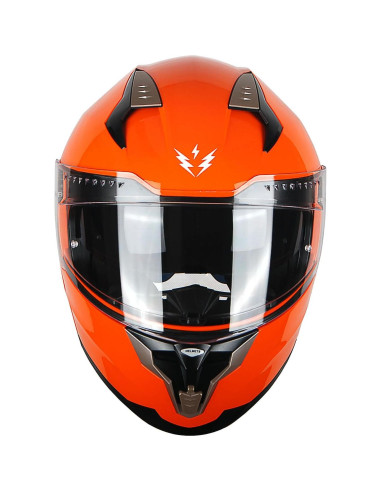 Casco Modular 1Storm HJA119 Doble Lente Antivaho Naranja