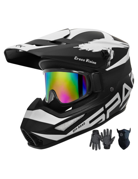 Casco de Motocross SanQing yytk-01 Gris Pequeño con Guantes Casco de Motocross SanQing yytk-01 Gris Pequeño con Guantes