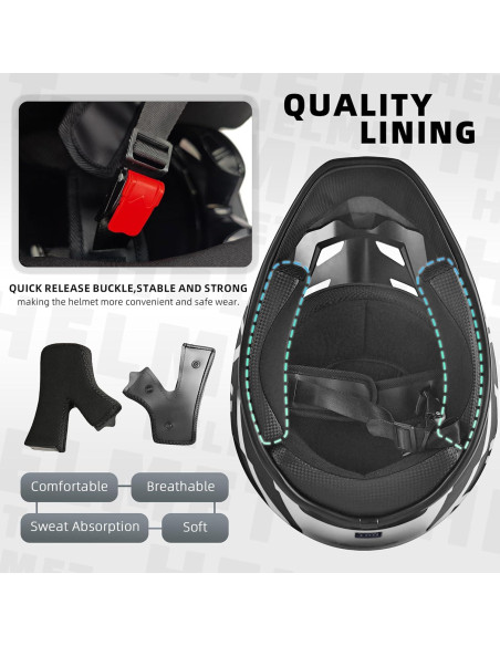 Casco de Motocross SanQing yytk-01 Extra Grande Gris Casco de Motocross SanQing yytk-01 Extra Grande Gris