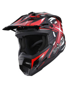 Casco de Motocross 1Storm HF801 Rojo Mediano DOT