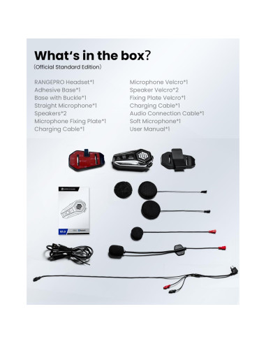 Intercomunicador Bluetooth ILM RANGEPRO 2100m Impermeable