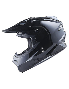 Casco de Motocross 1Storm HF801 Mediano Negro Brillante