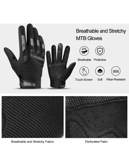 Guantes de Montaña INBIKE Táctiles con Protección TPR Guantes de Montaña INBIKE Táctiles con Protección TPR