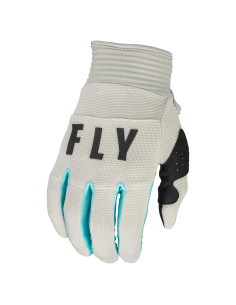Guantes Fly Racing F-16 Juveniles Gris Claro/Azul Cielo