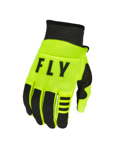 Guantes Fly Racing F-16 Juveniles Hi-Vis Negro Pequeños