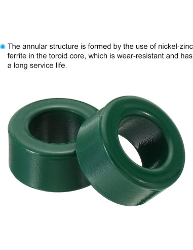 Núcleo Toroidal de Ferrita PATIKIL 20 Pcs 25x15x12 mm Verde