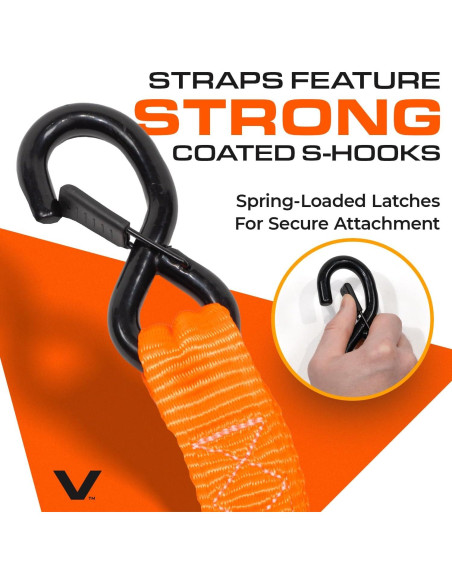 Correas de Amarre VULCAN 1.6" x 2-Pack 726kg Naranja Correas de Amarre VULCAN 1.6" x 2-Pack 726kg Naranja