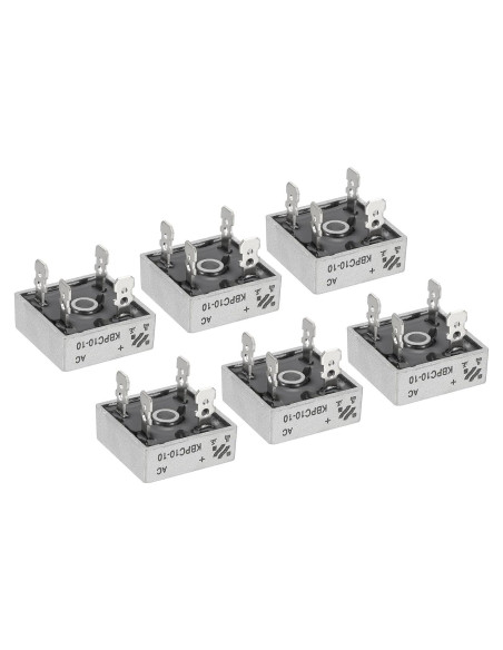 Diodo Rectificador PATIKIL KBPC10-10 10A 1000V 6 Pcs Diodo Rectificador PATIKIL KBPC10-10 10A 1000V 6 Pcs