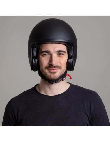 Casco de Moto Abierto Westt Vintage 3/4 Negro Mate