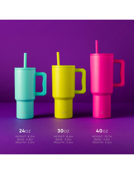 Taza Simple Modern Trek 24 oz con Asa y Tapa Silicona Taza Simple Modern Trek 24 oz con Asa y Tapa Silicona